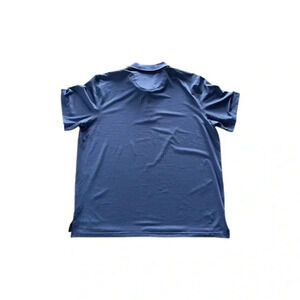 BCG Men’s Golf Polo Short Sleeve Shirt Navy With Light Blue Stripes 3XL